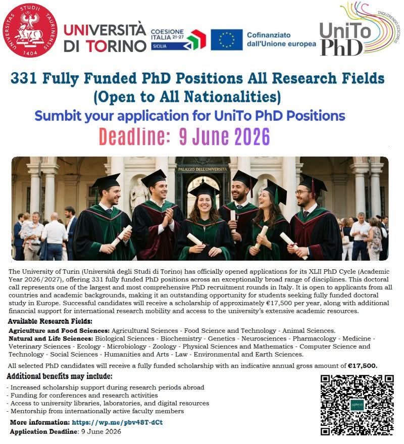 331 Fully Funded PhD Positions
All Research Fields
